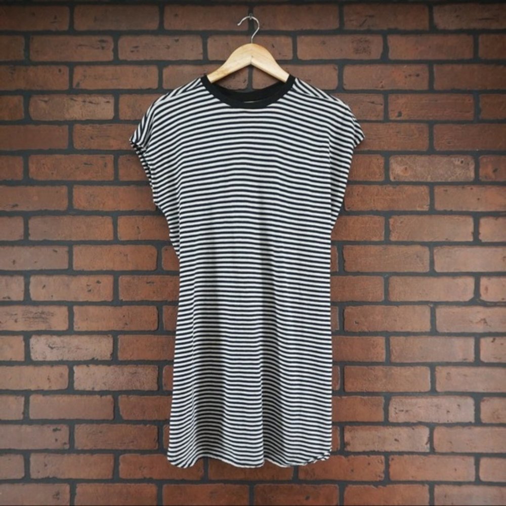 291 FROM VENICE Nautical Stripe T-Shirt Dress L
